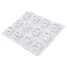 12 пар одноразовый безопасный пирсинг серьги-гвоздики пистолет инструмент для пирсинга серебряный цвет серьги для пирсинга медицинский стальной сплав