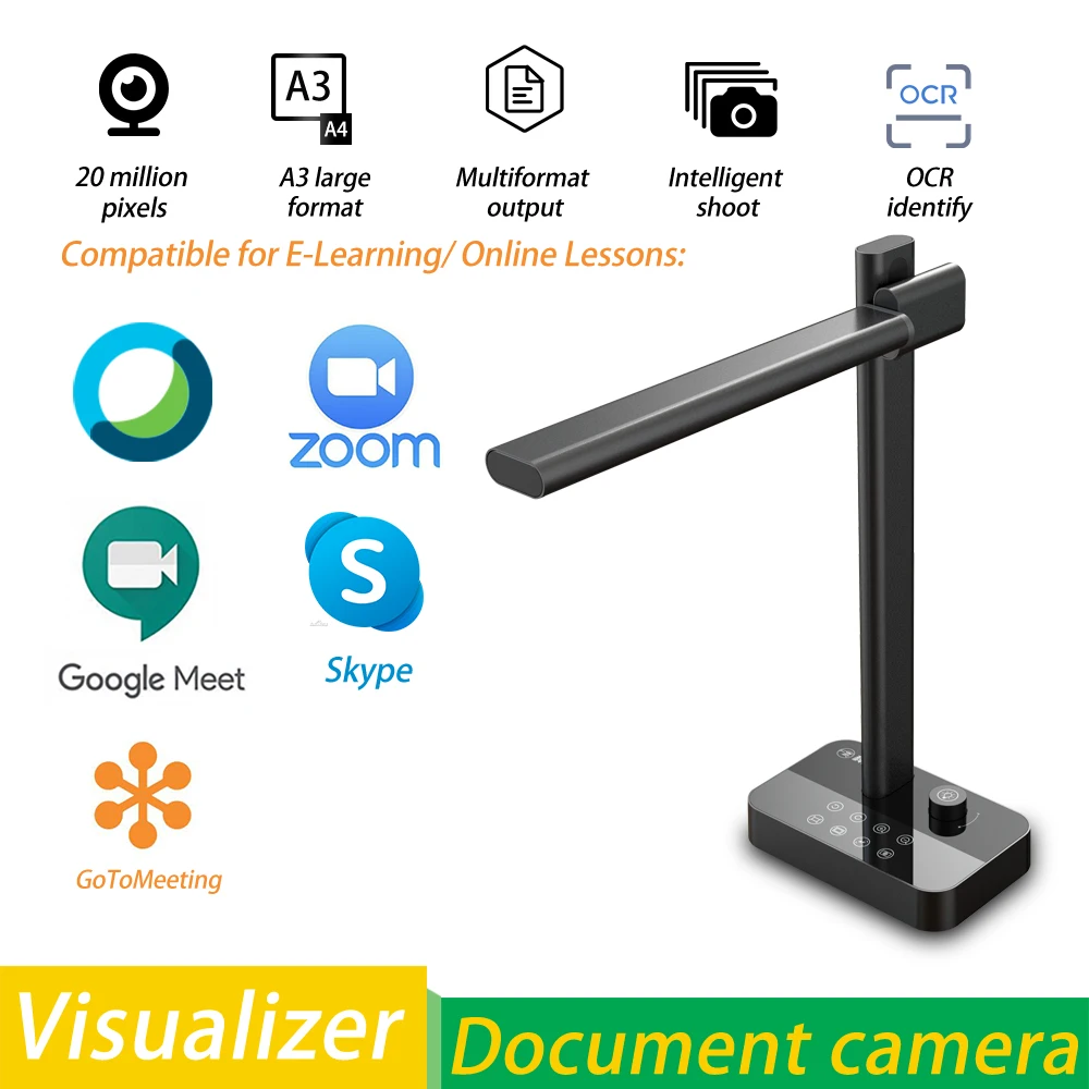 New Version Scanner Book Document Camera 20 Mega-pixel Camera HD Capture Size A3 English Software For Office/School