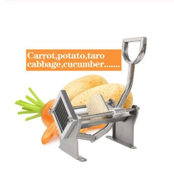 

French Fry Cutting Machine Chips Potato Cutter Stainless Steel Vegetable Apple +3 Blades Fast Delivery