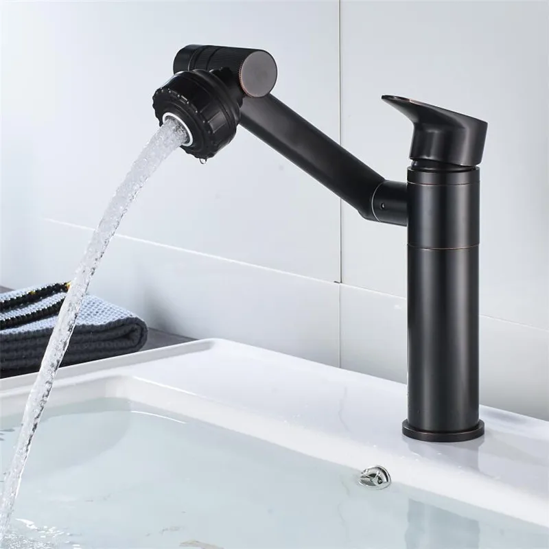New bath Basin Faucet ORB Sink Mixer Tap Vanity Hot Cold Water Bathroom Faucet Crane Vessel Black Chrome Finished Sink Mixer Tap
