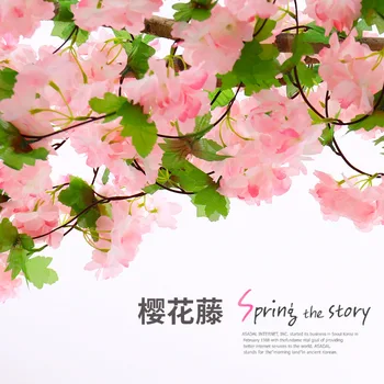 

Artificial Flower Ceiling Decoration Wedding Artificial Simulation Flower Flower Vine Plastic Wickers Cherry Blossom Artificial