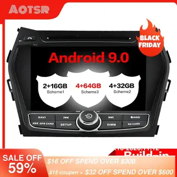 

DSP Android 9.0 Car dvd gps navigation player for Hyundai IX45 Santa fe 2013-2016 auto radio multimedia headuint screen player