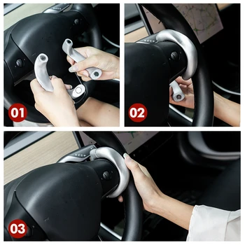 

For TESLA Model 3 Y S X Counterweight Ring Autopilot FSD Automatic Assisted Driving AP Steering Wheel Booster For Tesla)