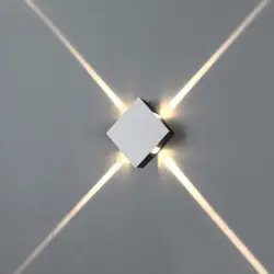 6 Вт/12 Вт светодиодный настенный светильник внутренний алюминиевый Крест Звезда настенный светильник поверхностного монтажа круг/куб