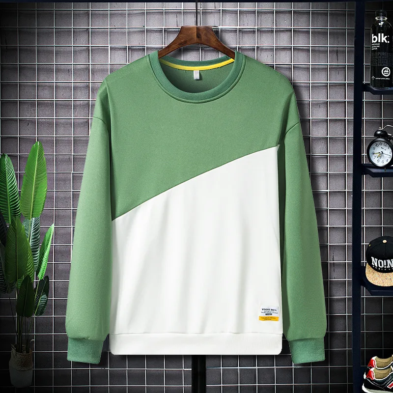 

2020Fall/winter Men's Sweater New Color Matching Youth Round Neck Shirt Student Running Training Casual Men's Sweatshirt Jogging