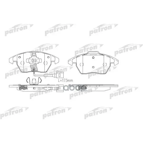 Колодки Тормозные Дисковые Передн Citroen: C4 04-, C4 Купе 04-, Peugeot: 307 03-, 307 Break 04-, 307 Cc 03- PATRON арт. PBP1728