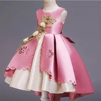 Nouveau bébé filles robe à fleurs noël princesse mariage élégant enfants robes élégantes enfants vêtements fête Costume vêtements 3