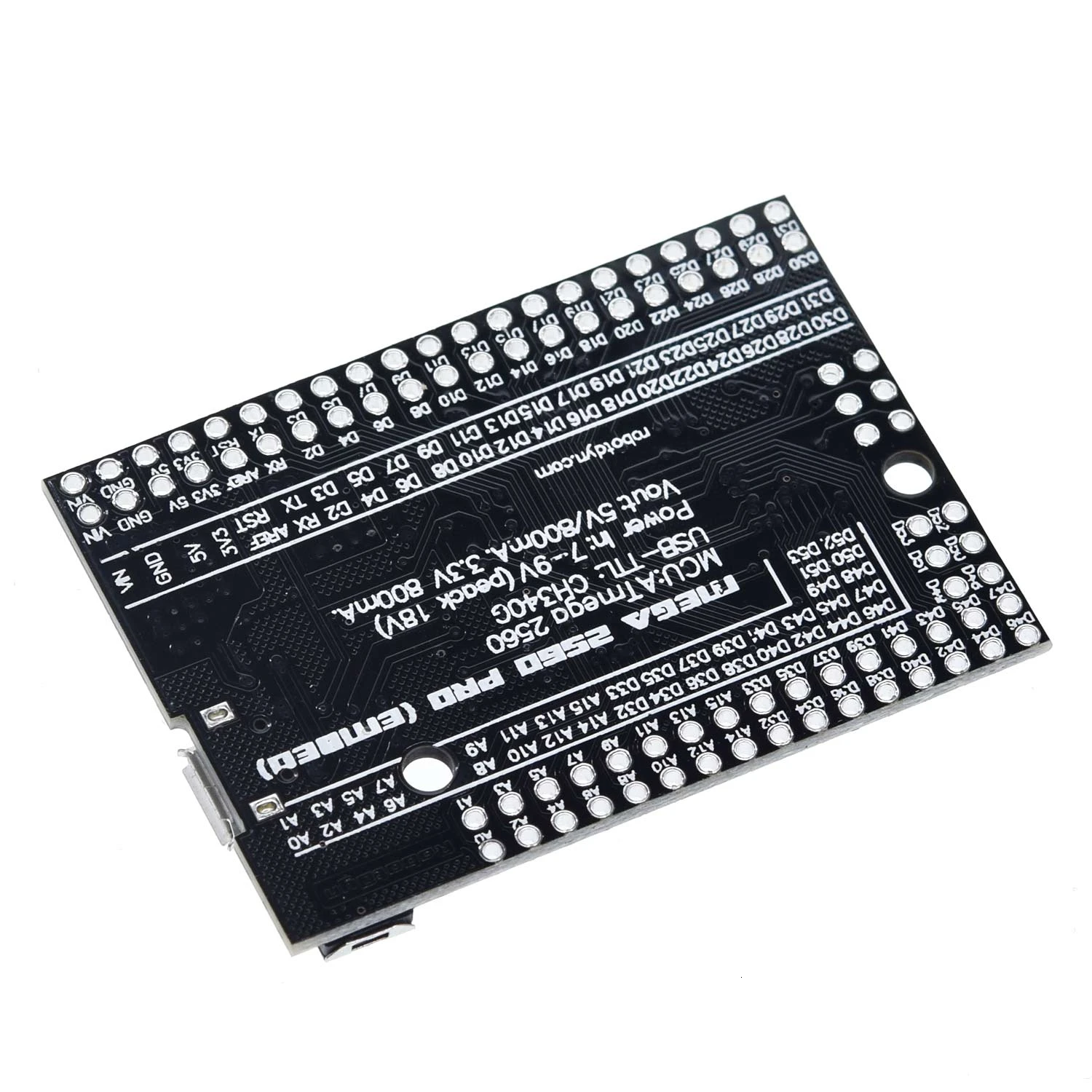 Mega2560 PRO MINI 5V (Embed) CH340G ATmega2560-16AU with male pin headers