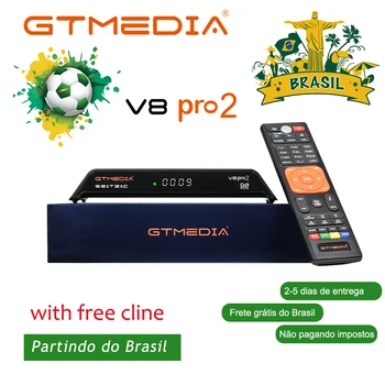 

Brazil GTMedia V8 pro2 1080P H.265 Full HD DVB-S2 DVB-T2 DVB-C Satellite Receiver with 1 year 5line Support PowerVu Biss key