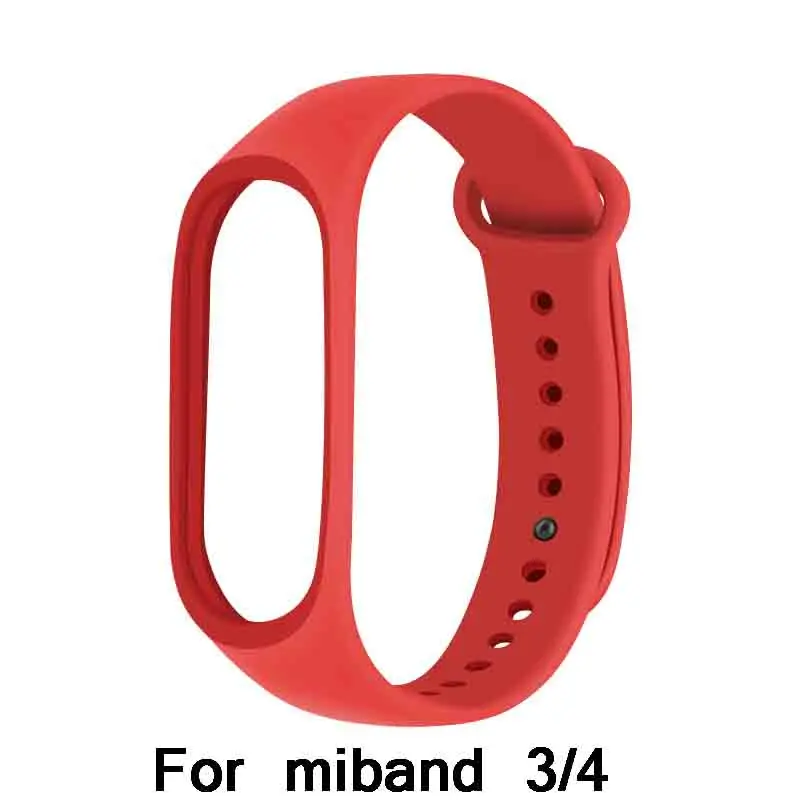 Спортивный ремешок для mi band 2, браслет против потери, усиленный силиконовый ремешок для Xiaomi mi band 4, сменный ремешок для mi band 2/3/4 - Цвет: Red