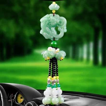 Автомобильная подвеска нефрит Храбрые войска Gourd колено Те Гуань Инь(железная Гуаньинь) Майтрея авто Интерьер Зеркало заднего вида висит украшение аксессуары