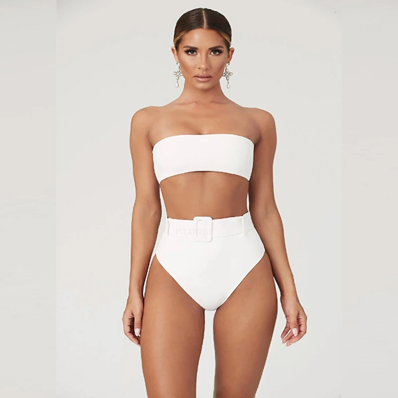 2 piece strapless swimsuit