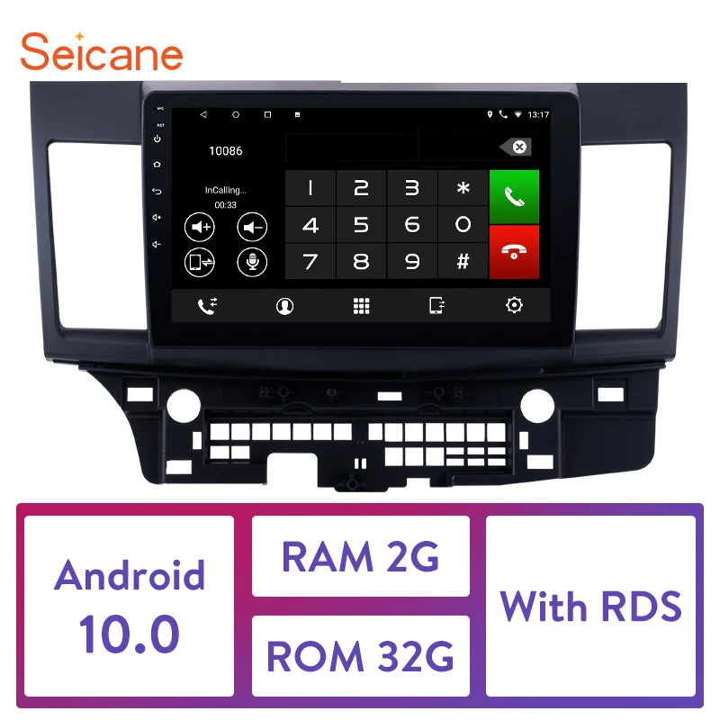 

Seicane Car Stereo GPS Navigation Multimedia Player For 2008 2009-2014 2015 Mitsubishi Lancer-ex 10.1"Android 10.0 Head Unit