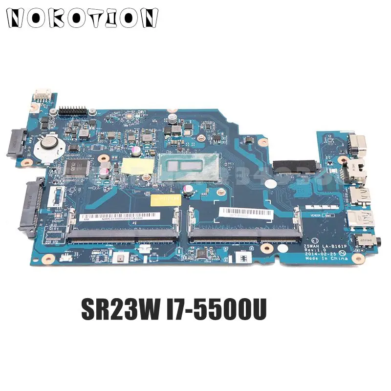 NOKOTION NBML81100D Z5WAH LA-B161P основная плата для acer aspire E5-571 E5-531 материнская плата для ноутбука DDR3L SR23W I7-5500U процессор