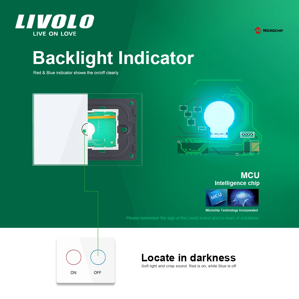 Livolo-タッチスクリーン壁スイッチ,110-220V,バックライト付き標準2入力ウォールスイッチ,センサー制御 AliExpress  Mobile