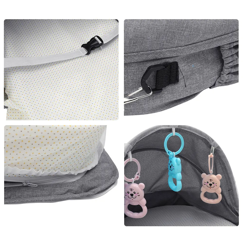 Baby Bed Travel Sun Protection Mosquito Net With Portable Backpack Bed Bassinet Baby Foldable Breathable Infant Sleeping Basket