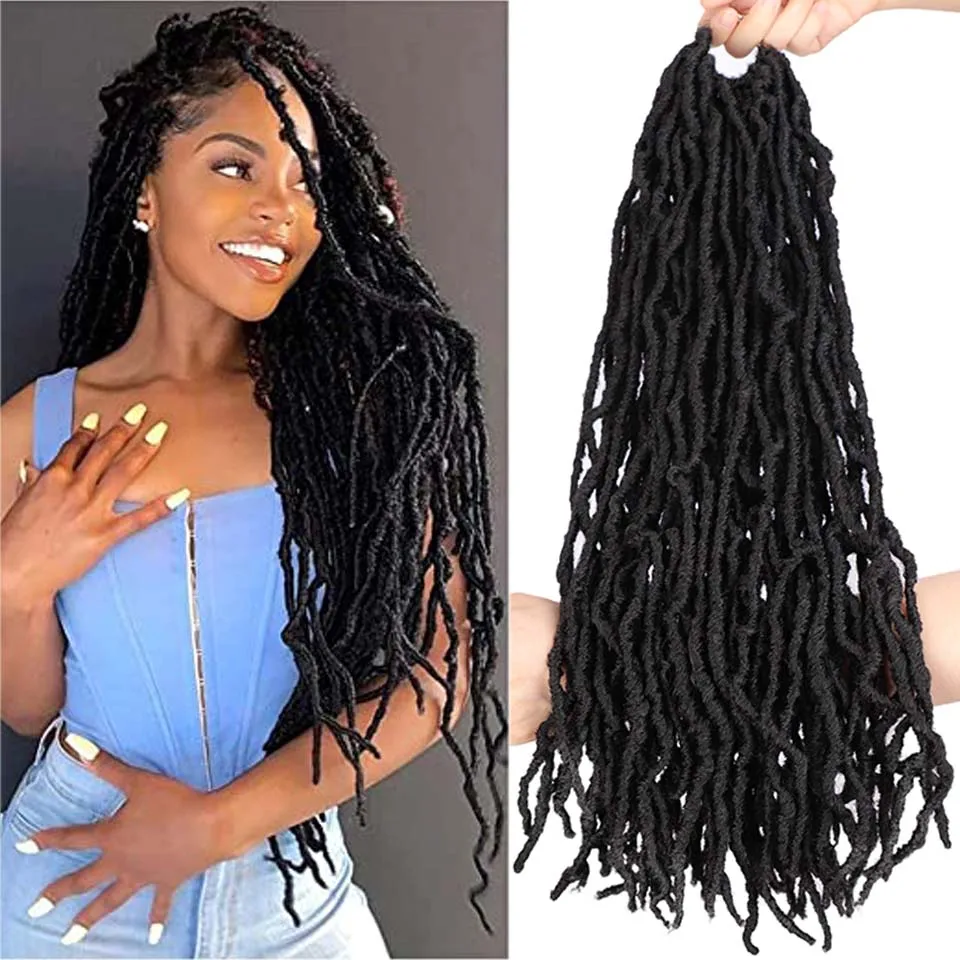 Синтетические волосы Nu Locs накладные на крючке косички дредлоки богиня Faux Curly