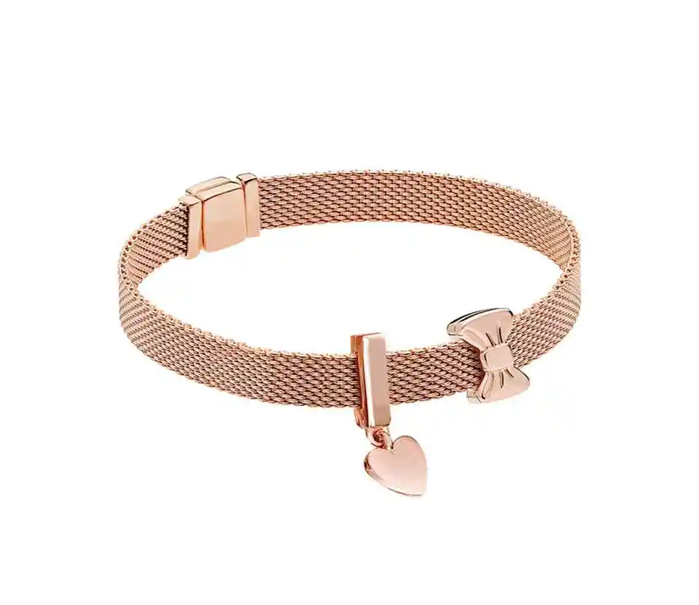 

Kaliyah Shop Original 1:1 100% 925 Rose Gold Clasp Bracelet Gift First Choice Free Of Charge