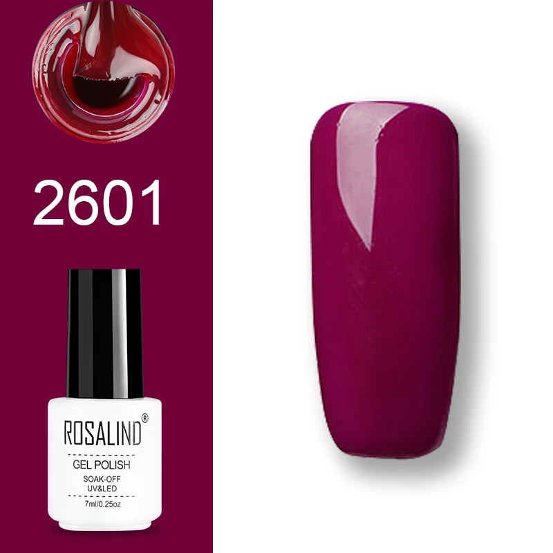 ROSALIND набор гель-лаков UV Vernis полуперманентный праймер верхнее покрытие 7 мл полигель-лак для маникюра - Цвет: GN50-ROSALIND
