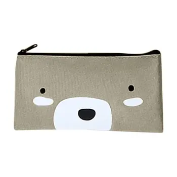 

4 Styles Simple cartoon Creative Canvas Bag Female Student Bulk Zippered Pencil Case Pencil Bag Student Stationery Office