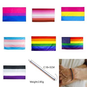 

Large Pride Flag Banner Rainbow LQBTQ Bisexual Creative Polyester Rectangle Gay Pansexual