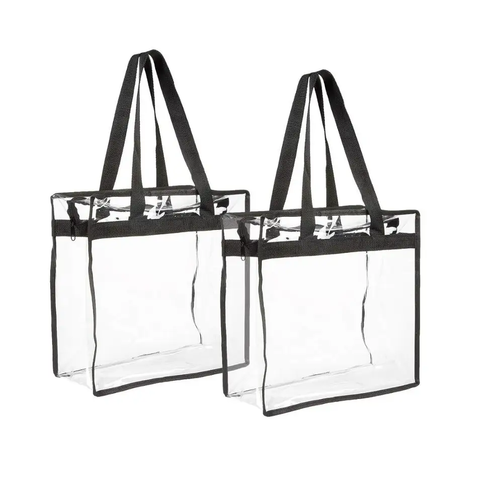 clear tote bags with zipper