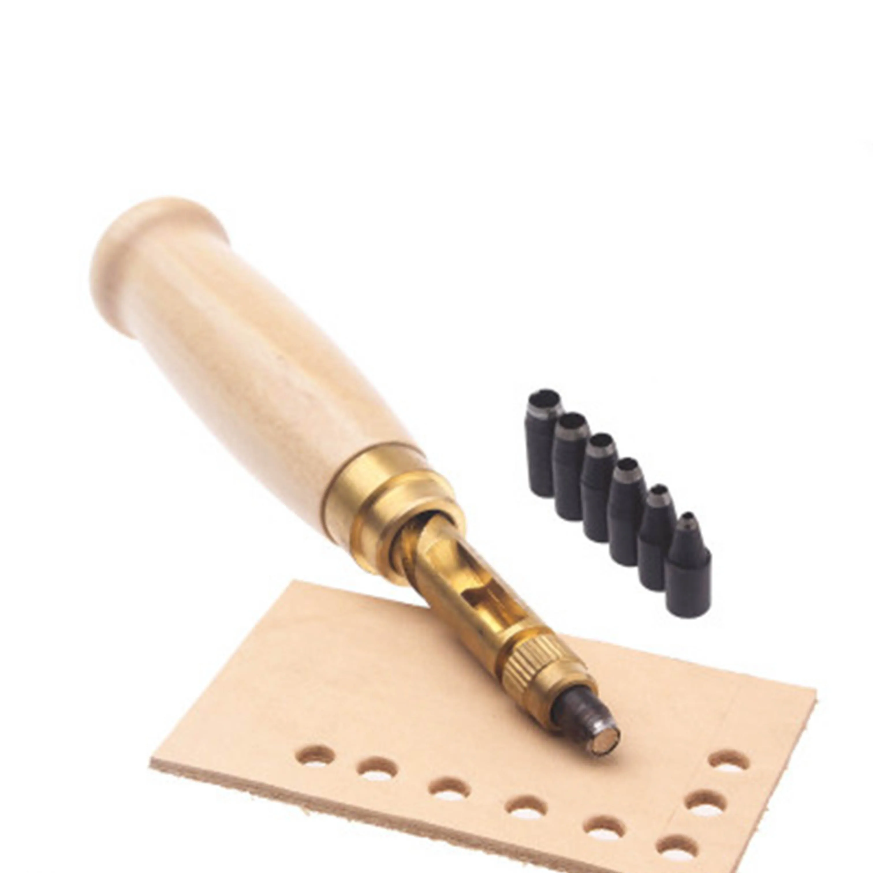 1set Diy Automatic Belt Punching Silent Puncher Multifunctional Leather