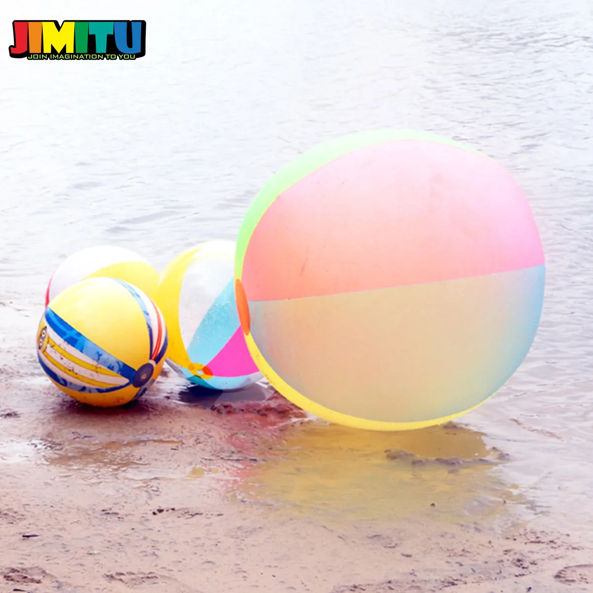 JIMITU 80 см большой надувной пляжный мяч, пляжный игровой мяч, летняя игрушка, детские игры, вечерние, для улицы, Веселый воздушный шар, мяч из ПВХ