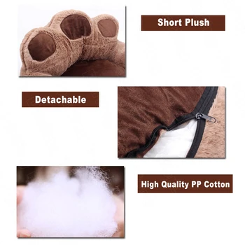 Pet Cat Bed House for Cats Basket Mat Winter Warm Plush Beds Lounger for Cat Panier Pet Bed Products for Cats Cama para Gato 5
