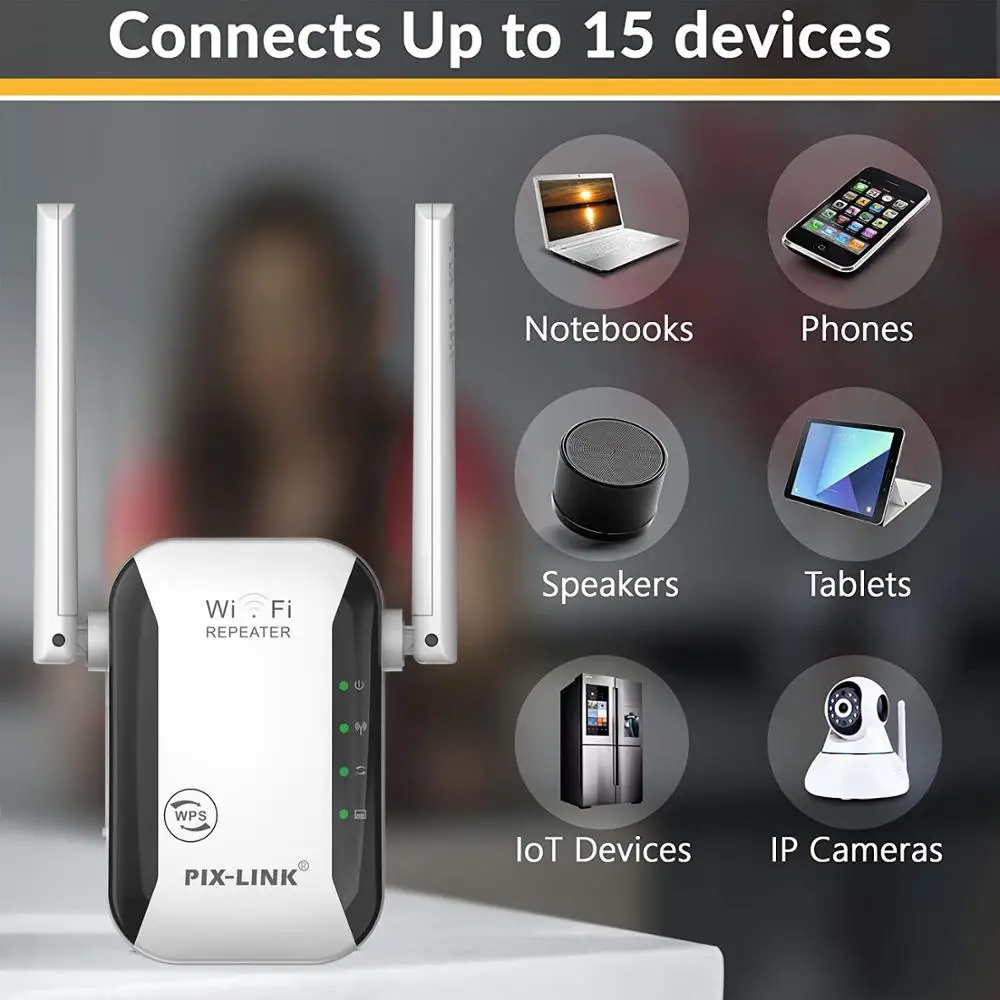 Wireless-N Wifi Repeater 802.11n/b/g Network Wi Fi Routers 300Mbps Range Expander Signal Booster Extender WIFI Ap Wps Encryption