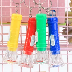 Mini lampe de poche Portable, porte clés, petite torche d'auto défense, lampe de poche lumineuse, jouets cadeaux pour enfants 