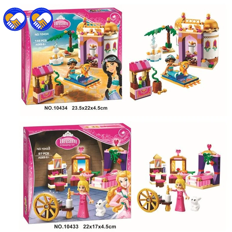 

10434 10433 Dream Sleeping Girl Series Aladdin Princess Bricks Building Block Toys for Children Compatible Legoinglys Friends