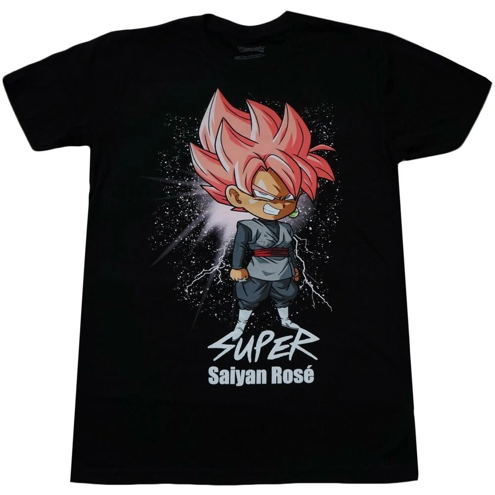 

Dragon Ball Super Z SD Saiyan Rose Goku Men Black T-Shirt Official License Legit