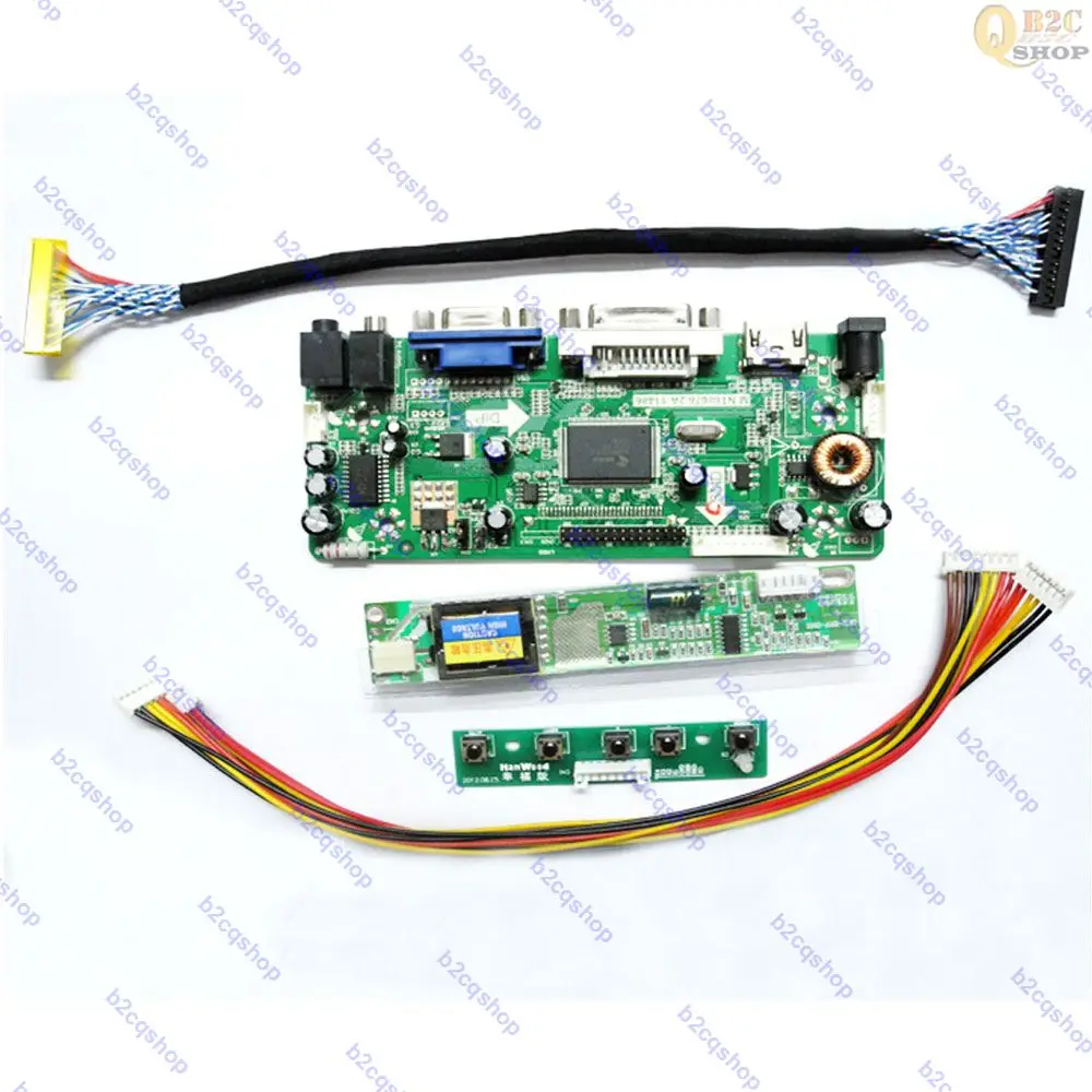 Kit  for LP141WX1 LCD Screen Controller Board NT68676 B1 TL HDMI+DVI+VGA 