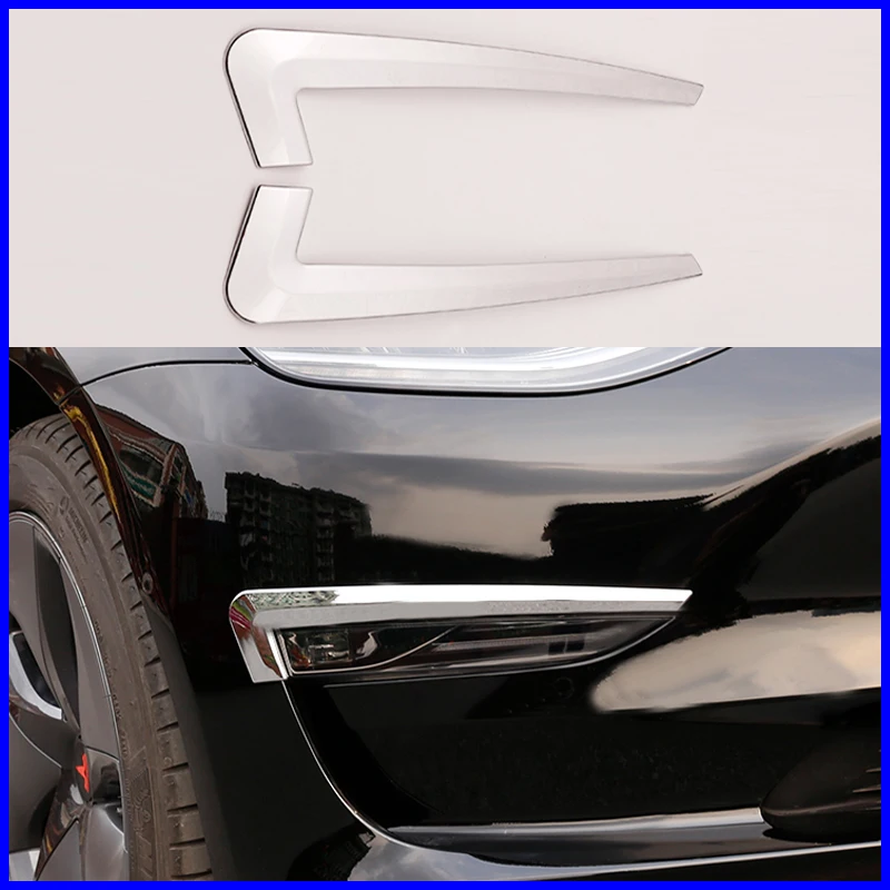 Headlight decoration sequin headlight eyebrow sticker modification for Tesla Model 3 | Автомобили и мотоциклы