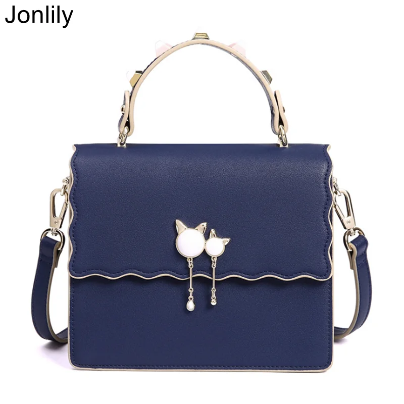 

Jonlily Women Genuine Leather Shoulderbag Small Square Bag Female Fashion Messenger Crossbody Bag Teens Cute Daybag Purse -KG335