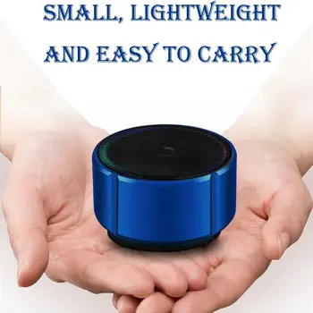 

BEESCLOVER Bluetooth Speaker Metal Mini Portable Subwoof Speaker MP3 Music Play Loudspeaker Support TF Card