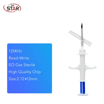 

(70pcs) Free Shipping Pet Microchips 2.12*12mm Animal ID ISO11784 125khz FDX-A Rfid Cat Dog Snake Syringe T5577 Fish Microchip