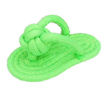 

Pet Toy Candy-Colored Weaving Cotton Rope Toy for Dog Molar Bite Resistant Slipper Toy