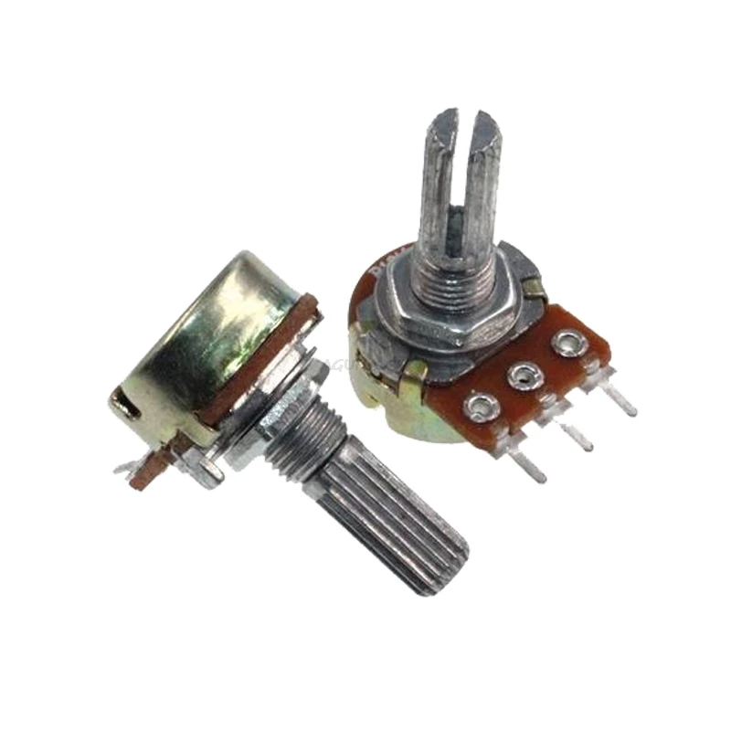 2pcs WH148 20mm 3pin Potentiometer B1K B2K B5K B10K B20K B50K B100K B250K B500K B1M 1K 2K 5K 10K 20K 50K 100K 250K 500K 1M multiturn potentiometer,rotary potentiometer,adjustable resistor