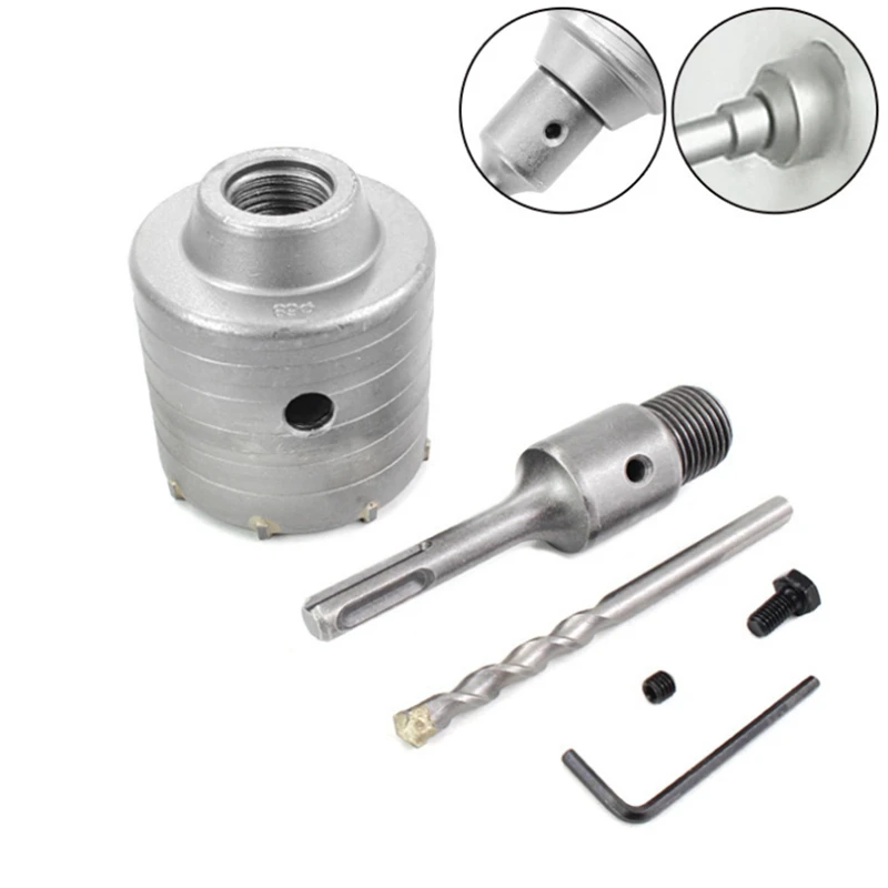 1 Set Sds Plus 68Mm Concrete Hole Saw Electric Hollow Core Drill Bit Shank 110Mm Cement Stone Wall Air Conditioner Alloy