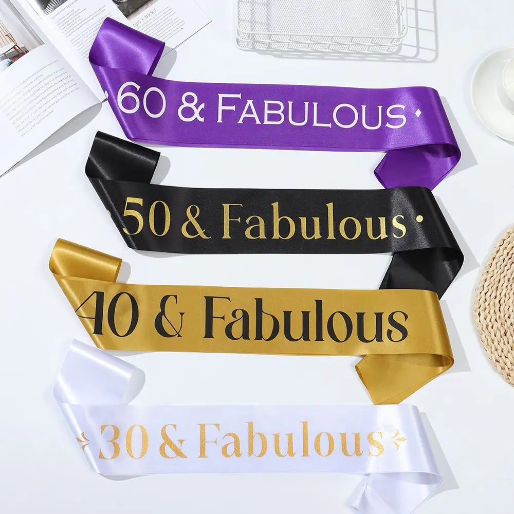 Party supplies 30 40 50 60 Birthday Sash for 30th 40th 50th 60th Birthday Shoulder Girdle