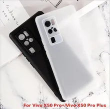 Para vivo x50 pro plus caso simples fosco silicone capa traseira casos macios para vivo x50 pro plus câmera proteção lente capa