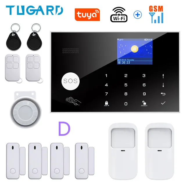 TUGARD G30 Tuya Wifi Gsm Home Burglar Security Alarm System Door Sensor Detector Kit Smart Life Alexa Google Apps Control D