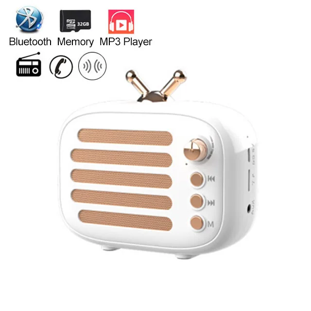 

Speaker Bluetooth Portable Wireless FM Radio MP3 Music Speakers PC Mini Sound box Play-Time 8 Hours BT Phone Speaker Subwoofer
