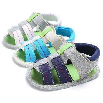 

Baby Boy Girl Sandals Summer Green Toddler Newborn Cotton Soft Anti-Slip Sole First Walkers Crib Shoes for Infant Boy Outdoor