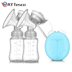 Pompe à lait électrique bilatérale, double et large aspiration avec massage automatique, préparation pour biberon de bébé 