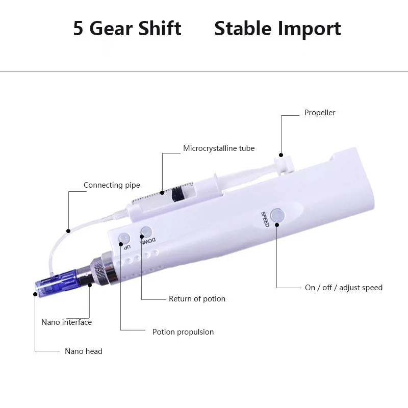 Портативный Умный инжектор Hydra мезотерапевтический для воды мезотерапия derma pen