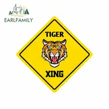^#Cheap EARLFAMILY 13cm x 13cm for Tiger Crossing Funny Sign Funny Car Stickers Vinyl Windshield RV VAN Car JDM Accessories Graphics ^#Cheap EARLFAMILY 13cm x 13cm for Tiger Crossing Funny Sign Funny Car Stickers Vinyl Windshield RV VAN Car JDM Accessories Graphics