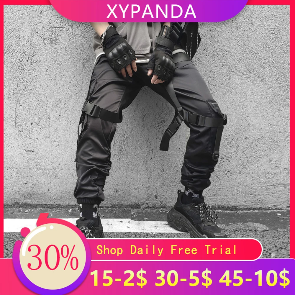 Летние мужские комбинезоны XYPANDA брендовые многофункциональные темно-Брюки с